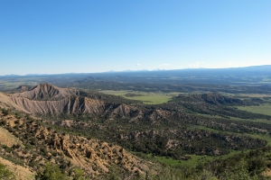 Looking down on the highway to Cortez